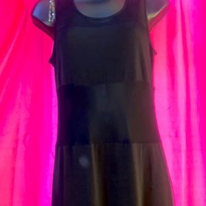 Large Black Sheer Pattern Dress